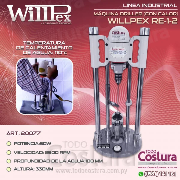 MAQUINA DRILLER (CON CALOR) WILLPEX RE-1-2